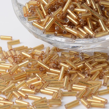 Silver Lined Glass Bugle Beads SEED-K001-A04-1-1