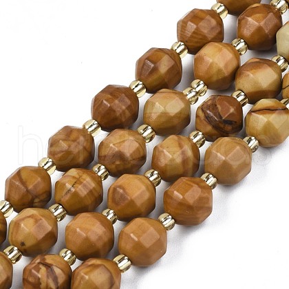 Natural Picture Jasper Beads Strands G-N326-100-06-1