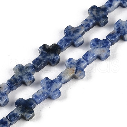 Natural Blue Spot Jasper Beads Strands G-I369-A03-01-1