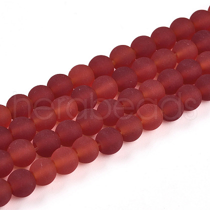 Transparent Glass Beads Strands GLAA-T032-T6mm-MD20-1