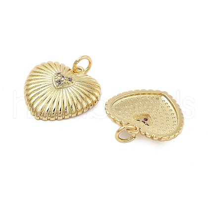 Brass Micro Pave Cubic Zirconia Pendants KK-Q006-19G-1