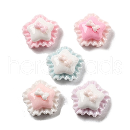Cute Mini Cartoon Bowknot Series Resin Cabochons X-CRES-I037-04C-1