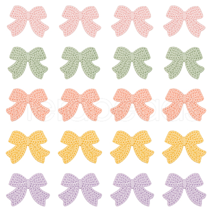 MAYJOYDIY US 50Pcs 5 Colors Woolen Yarn Sew On Patches PATC-MA0001-02-1