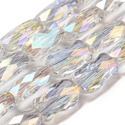 Transparent Electroplate Glass Beads Strands GLAA-G116-01A-AB01-1