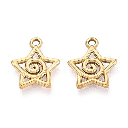 304 Stainless Steel Pendants STAS-T065-01G-1