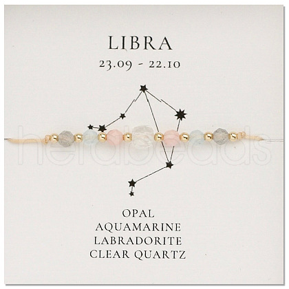 Natural Gemstone Constellation Beaded Bracelets NR2952-11-1