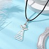 Seed Beads Loom Angel Pendant Necklaces NJEW-MZ00061-04-2