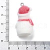 Christmas Theme Flocky Resin Pendants RESI-Q002-07B-3