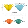 16 Sets 8 Style Spray Painted Alloy Magnetic Clasps with Loops FIND-LS0001-64-3