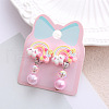 Alloy Plastic Clip-on Earrings for Kid WG21FF0-16-1