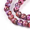 Baking Painted Glass Beads Strands DGLA-N003-8mm-B03-4