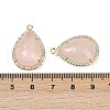 Natural Rose Quartz Faceted Pendants G-I382-05G-11-3