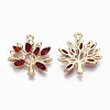 Brass Micro Pave Cubic Zirconia Pendants KK-S359-020B-RS-2