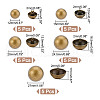 Unicraftale 25Pcs 5 Style 1-Hole Alloy Shank Buttons FIND-UN0002-81-3