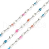 Brass Dapped Chains AJEW-Q153-03P-04-1