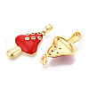 Brass Micro Pave Cubic Zirconia Pendants KK-N257-74B-G-2