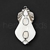 Natural White Shell Pendants SSHEL-C010-02P-3