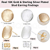 Beebeecraft Brass Ear Stud Findings KK-BBC0015-27-2