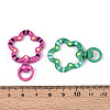 Spray Painted Alloy Swivel Snap Hook Clasps PALLOY-T090-75-3