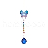 Glass Teardrop Pendant Decorations HJEW-JM01581-04-1