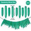 20Pcs Synthetic Turquoise Graduated Spike Beads G-TA0001-44-3