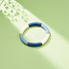 Imitation Jade Acrylic Curved Tube Beaded Stretch Bracelet for Women BJEW-JB08436-01-2