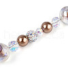 Glass and Acrylic and Imitation Pearl and Rhinestone Beads Strands MAK-T011-06M-4
