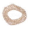 Electroplate Glass Beads Strands EGLA-L018-C-4