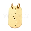 PVD Vacuum Plating Blank 304 Stainless Steel Split Pendants STAS-D188-01G-3
