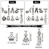 SUNNYCLUE 100Pcs 10 Style Girl Theme Tibetan Style Alloy Pendants FIND-SC0003-11-2