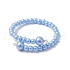 Glass Pearl Round Beads Bangles for Women BJEW-JB11724-3