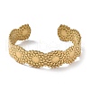 Ion Plating(IP) 304 Stainless Steel Cuff Bangles for Women BJEW-Z078-18G-2