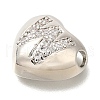 Rack Plating Brass Micro Pave Cubic Zirconia Pendants KK-I722-04P-W-2