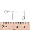 Anti-Tarnish Rhodium Plated 925 Sterling Silver Stud Earring Findings X-STER-K168-118P-4