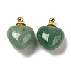 Natural Green Aventurine Perfume Bottle Pendants G-Z039-03G-06-1