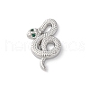 Brass Pave Clear Cubic Zirconia Pendants KK-V016-16P-1