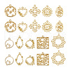 Cheriswelry 40Pcs 10 Style Alloy Open Back Bezel Pendants PALLOY-CW0001-02-10