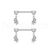 304 Stainless Steel Cubic Zirconia Heart Bear Dangle Nipple Barbells WG20A72-07-1