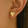Stainless Steel 3D Heart Stud Earrings for Women GB5013-4
