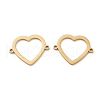 Ion Plating(IP) 304 Stainless Steel Hollow Connector Charms STAS-P332-07G-1