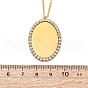 304 Stainless Steel Micro Pave Cubic Zirconia Pendant Necklaces for Women NJEW-Z065-08G-03-5