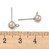 Non-Tarnish 304 Stainless Steel Stud Earring Findings STAS-O004-10C-P-3
