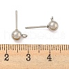 304 Stainless Steel Stud Earring Findings STAS-O004-10C-P-3