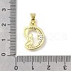 Brass Micro Pave Cubic Zirconia Pendants KK-Z102-18G-3