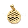Brass Micro Pave Cubic Zirconia Pendants X-KK-B059-35G-C-2