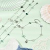 Natural Fluorite Chip Bead Chain Anklets AJEW-AN00671-1