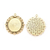 Tibetan Style Oval Pendant Cabochon Settings TIBE-473-AG-NR-2