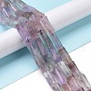 Natural Fluorite Twist Column Beads Strands G-L240-02-2