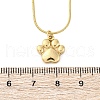 304 Stainless Steel Dog Paw Print Pendant Necklaces for Women NJEW-Z044-13G-5