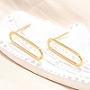 Brass Stud Earrings X-KK-T038-484B-2